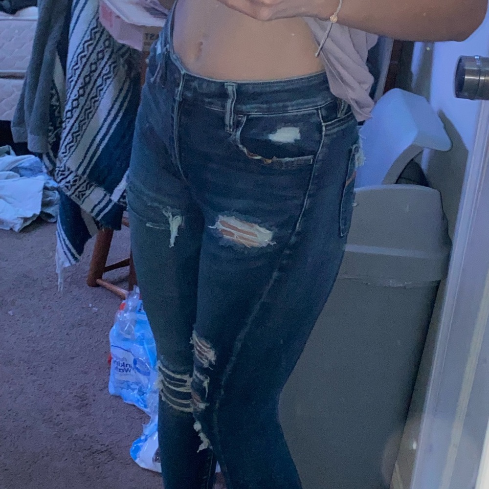 Mid rise stretch American eagle skinny jeans